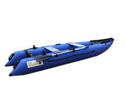blue inflatable kayak