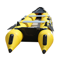 yellow inflatable kayak