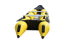 yellow inflatable kayak