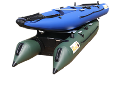 Inflatable kayak blue and khaki green